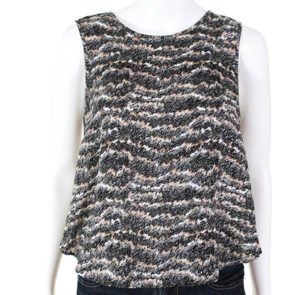 Rag & Bone Silk Sleeveless Top with High/Low Hem